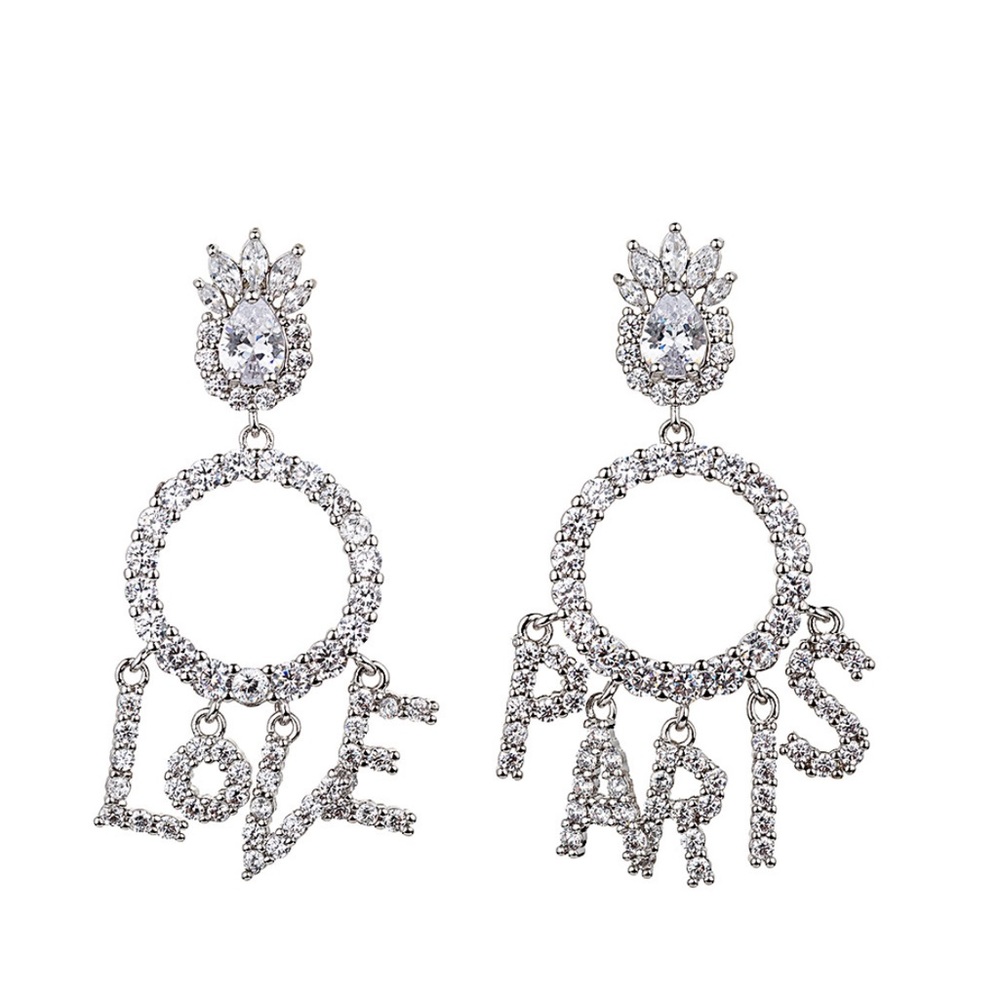 SUMMER SALE 🔥🔥 Love Paris CZ crystal drop earring